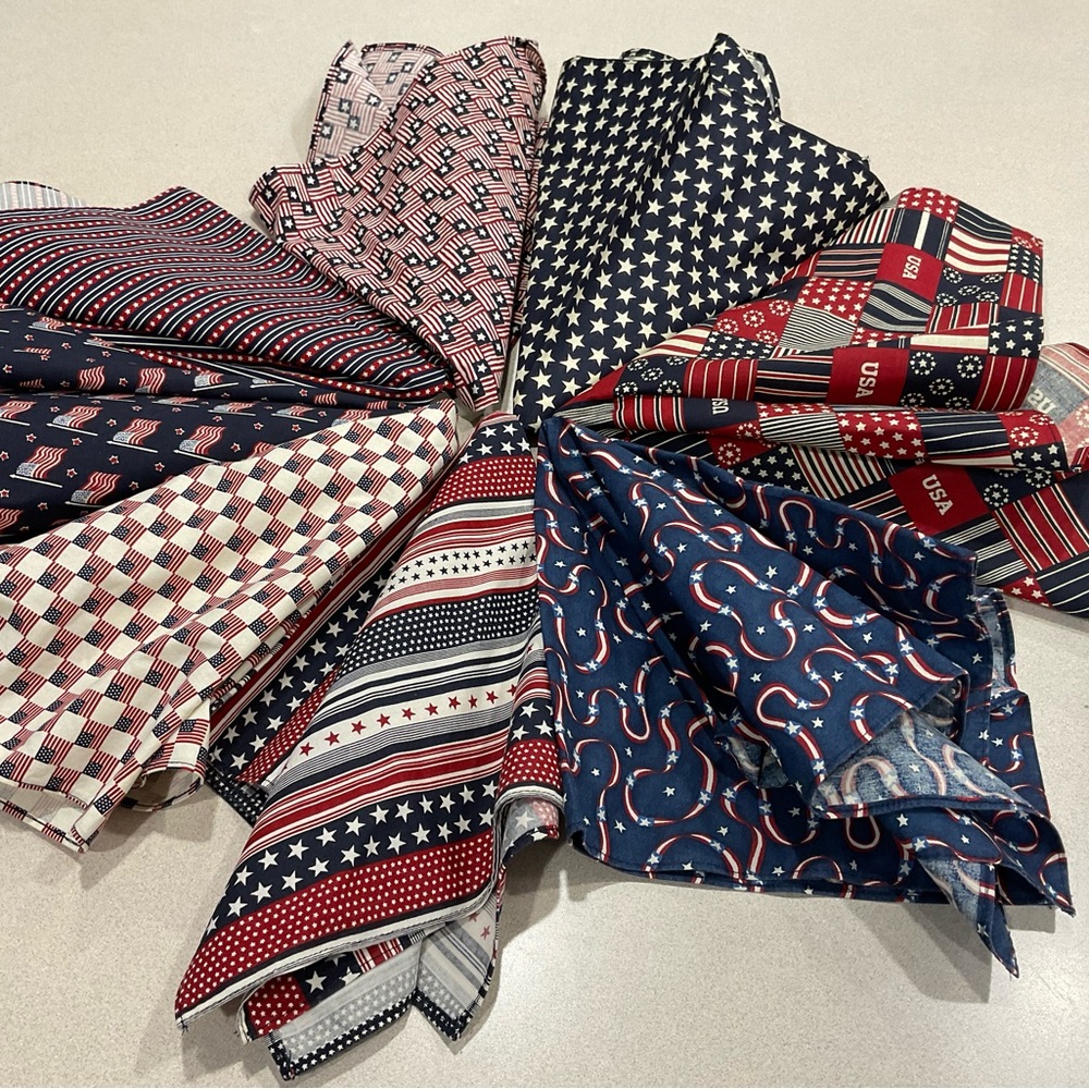 4th of July fabric napkins